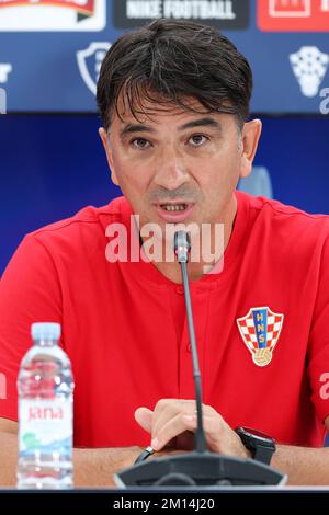 Doha, Qatar. 10th décembre 2022. Le lendemain de la grande victoire sur le Brésil et du placement en demi-finale de la coupe du monde, l'entraîneur de l'équipe croate de football, Zlatko Dalić, a tenu une conférence de presse, 10 décembre 2022, Al Ersal 3, Doha, Qatar photo: Goran Stanzl/PIXSELL crédit: Pixsell/Alay Live News Banque D'Images