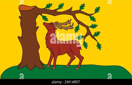 Drapeau du comté de Berkshire ou Barkeshire (Angleterre, Royaume-Uni de Grande-Bretagne et d'Irlande du Nord, royaume-uni, Berks) Illustration de Vecteur