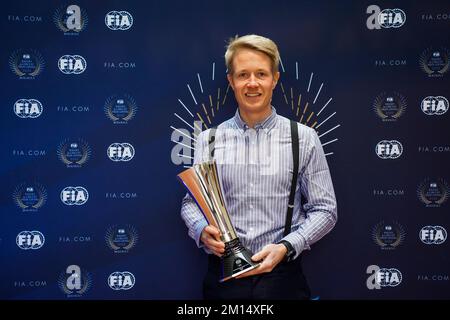 Bologne, Italie. 10th décembre 2022. Horto Antti, portrait FIA EUROPEAN DRAG RACING CHAMPIONSHIP - TOP FUEL lors du Prix FIA 2022 - Rally and circuit cérémonie au Palazzo Re Enzo, on 10 décembre 2022 à Bologne, Italie - photo Lia Mancini / DPPI crédit: DPPI Media / Alay Live News Banque D'Images