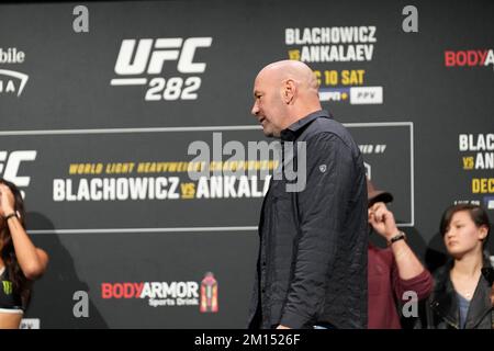 Las Vegas, États-Unis. 09th décembre 2022. LAS VEGAS, NV - 9 décembre: Dana White en présence au MGM Grand Garden Arena pour UFC 282 -Blachowicz vs Ankalaev : les pesées de cérémonie sur 9 décembre 2022 à Las Vegas, NV, États-Unis. (Photo de Louis Grasse/PxImages) crédit: PX Images/Alamy Live News Banque D'Images