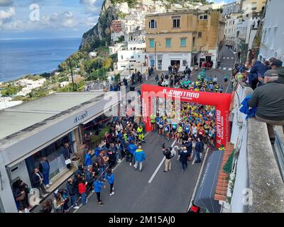 Atletica: gara podistica Memorial Gianpaolo Vespoli a Capri. Course à l'île de Capri (Italie) Banque D'Images