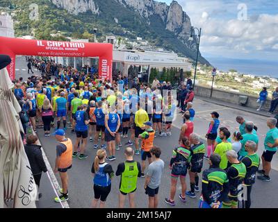 Atletica: gara podistica Memorial Gianpaolo Vespoli a Capri. Course à l'île de Capri (Italie) Banque D'Images