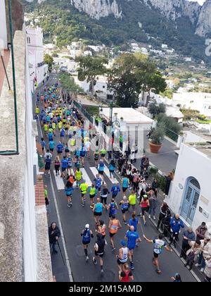 Atletica: gara podistica Memorial Gianpaolo Vespoli a Capri. Course à l'île de Capri (Italie) Banque D'Images