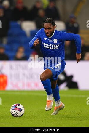 Mahlon Romeo de Cardiff lors du match Peter Whittingham Memorial au Cardiff City Stadium. Date de la photo: Mercredi 30 novembre 2022. Banque D'Images