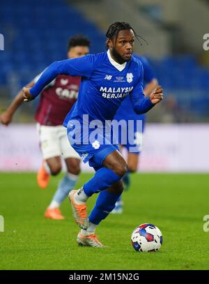 Mahlon Romeo de Cardiff lors du match Peter Whittingham Memorial au Cardiff City Stadium. Date de la photo: Mercredi 30 novembre 2022. Banque D'Images