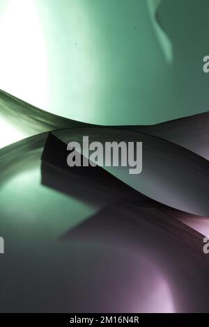 Papier d'art circulaire avec bords droits et bords incurvés Banque D'Images