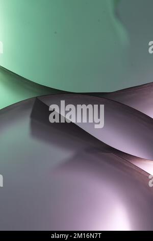 Papier d'art circulaire avec bords droits et bords incurvés Banque D'Images