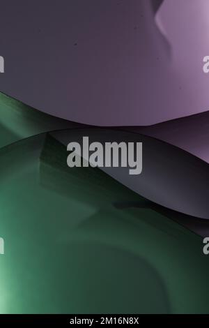 Papier d'art circulaire avec bords droits et bords incurvés Banque D'Images