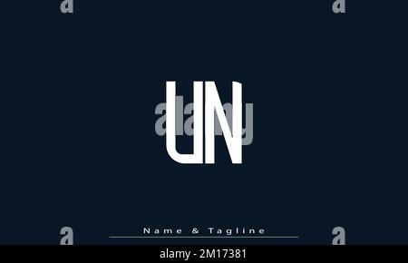 Lettres de l'alphabet initiales Monogram logo un , NU Illustration de Vecteur