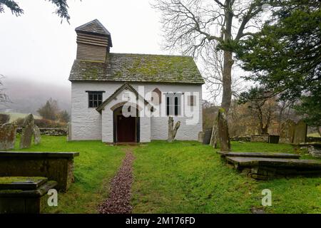 Église Sainte-Marie-la-Vierge, Capel-y-ffin, montagnes noires, Brecon Beacons, Powys, Pays de Galles, Royaume-Uni Banque D'Images