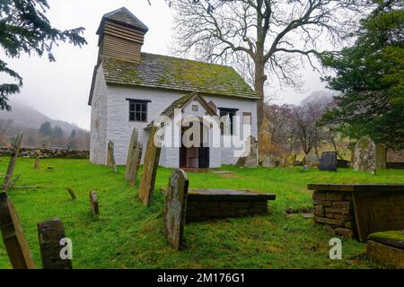 Église Sainte-Marie-la-Vierge, Capel-y-ffin, montagnes noires, Brecon Beacons, Powys, Pays de Galles, Royaume-Uni Banque D'Images