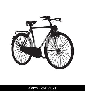 Illustration vectorielle de la silhouette d'art de vélo Illustration de Vecteur