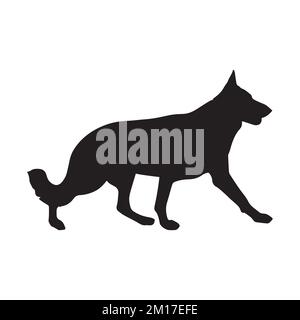 Illustration de la silhouette de chien Illustration de Vecteur