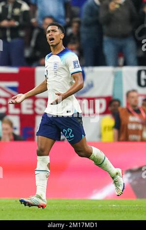 Al Khor, Qatar. 10th décembre 2022. AL KHOR, QATAR - DÉCEMBRE 10 : Jude Bellingham, d'Angleterre, réagit après que Harry Kane, d'Angleterre, ait échoué à la pénalité lors de la coupe du monde de la FIFA, Qatar, 2022 quart de finale match entre l'Angleterre et la France au stade Al Bayt, sur 10 décembre 2022 à Al Khor, Qatar.(photo de Florencia Tan Jun/maximum) Credit: PX Images/Alamy Live News Banque D'Images