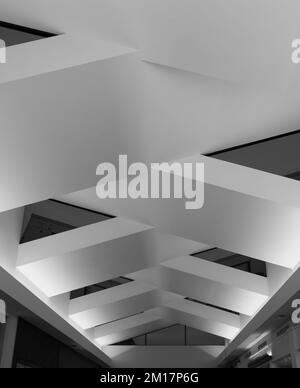 Fiction arcitecturale moderne et contemporaine. Fragment d'architecture abstrait. Architecture moderne abstraite. Design intérieur avec un minimum de géométrie. ANG Banque D'Images