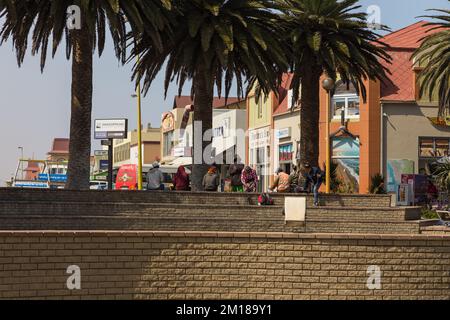 Swakopmund, Namibie - 03 octobre 2018 : promenade à Swakopmund. Végétation exotique. Banque D'Images