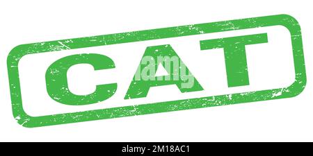 Texte DE CHAT inscrit sur l'enseigne rectangulaire verte. Banque D'Images