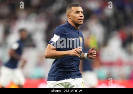 Al Khor, Qatar. 10th décembre 2022. Kylian Mbappe de France lors du match de la coupe du monde de la FIFA, Qatar 2022, quart de finale, entre l'Angleterre et la France, a joué au stade Al Bayt le 10 décembre 2022 à Al Khor, Qatar. (Photo de Bagu Blanco/Pressinphoto/Sipa USA) crédit: SIPA USA/Alay Live News Banque D'Images