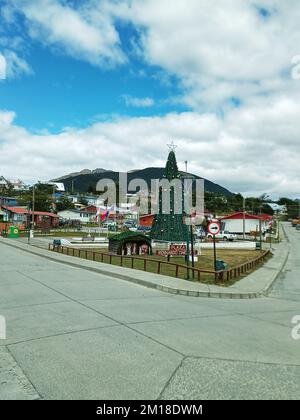 monuments maisons et rues à puerto williams, monde le plus sud de la ville, puerto williams, antactica, chili, amérique du sud Banque D'Images