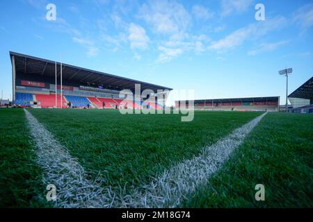 Eccles, Royaume-Uni. 11th décembre 2022. Vue générale de Bramhall Lane avant le match de la coupe des champions européenne du groupe B sale Sharks vs Ulster Rugby au stade AJ Bell, Eccles, Royaume-Uni, 11th décembre 2022 (photo de Steve Flynn/News Images) à Eccles, Royaume-Uni, le 12/11/2022. (Photo de Steve Flynn/News Images/Sipa USA) crédit: SIPA USA/Alay Live News Banque D'Images