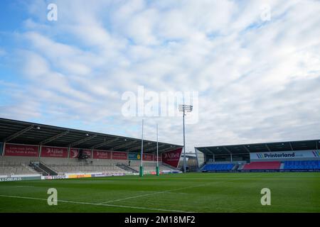 Eccles, Royaume-Uni. 11th décembre 2022. Vue générale du stade AJ Bell avant le match de la coupe des champions européens du groupe B sale Sharks vs Ulster Rugby au stade AJ Bell, Eccles, Royaume-Uni, 11th décembre 2022 (photo de Steve Flynn/News Images) à Eccles, Royaume-Uni, le 12/11/2022. (Photo de Steve Flynn/News Images/Sipa USA) crédit: SIPA USA/Alay Live News Banque D'Images