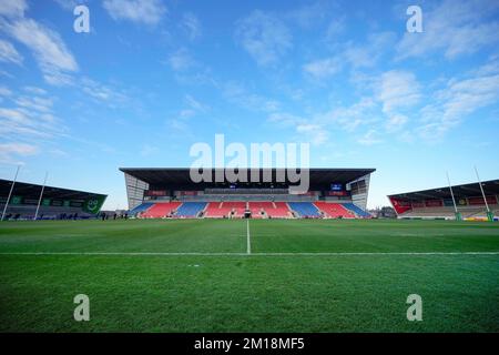 Eccles, Royaume-Uni. 11th décembre 2022. Vue générale du stade AJ Bell avant le match de la coupe des champions européens du groupe B sale Sharks vs Ulster Rugby au stade AJ Bell, Eccles, Royaume-Uni, 11th décembre 2022 (photo de Steve Flynn/News Images) à Eccles, Royaume-Uni, le 12/11/2022. (Photo de Steve Flynn/News Images/Sipa USA) crédit: SIPA USA/Alay Live News Banque D'Images