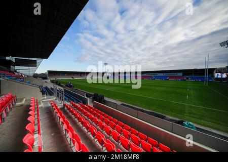 Eccles, Royaume-Uni. 11th décembre 2022. Vue générale du stade AJ Bell avant le match de la coupe des champions européens du groupe B sale Sharks vs Ulster Rugby au stade AJ Bell, Eccles, Royaume-Uni, 11th décembre 2022 (photo de Steve Flynn/News Images) à Eccles, Royaume-Uni, le 12/11/2022. (Photo de Steve Flynn/News Images/Sipa USA) crédit: SIPA USA/Alay Live News Banque D'Images