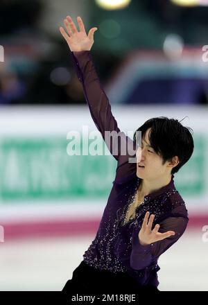 Turin, Italie, le 10th décembre 2022. SOTA Yamamoto du Japon se produit dans le programme de patinage libre pour hommes à Palavela, Turin. Date de la photo : 10th décembre 2022. Crédit photo à lire: Jonathan Moscrop/Sportimage crédit: Sportimage/Alay Live News Banque D'Images
