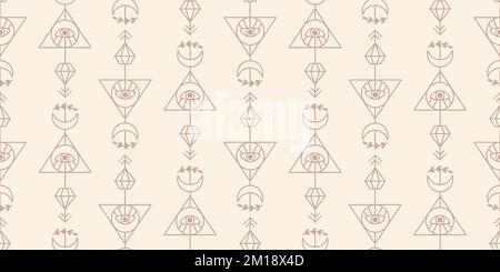 La géométrie sacrée vectorielle forme un motif sans couture Illustration de Vecteur