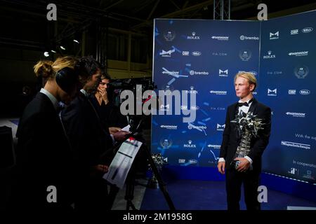 Gustafsson Viktor, FIA Karting Championnat du monde - KZ, portrait, interview de TikTok lors de la cérémonie de remise du Prix FIA 2022 à Fiere de Bologne, on 9 décembre 2022 à Bologne, Italie - photo Lia Mancini / DPPI Banque D'Images