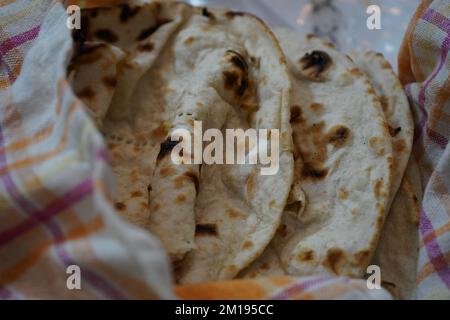 Le pain pakistanais, appelé Roti Banque D'Images