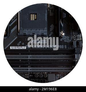 Profitez de performances exceptionnelles avec la carte mère noire Asus TUF Gaming B450M Pro S. Gaming. 27 août 2022 Istanbul Turquie Banque D'Images