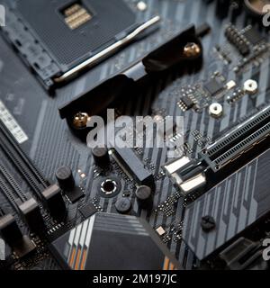 Super performance, circuit électronique de nouvelle génération noir et carte mère puissante pour jeux pour ordinateur Banque D'Images