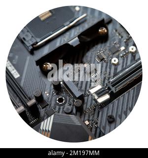 Super performance, circuit électronique de nouvelle génération noir et carte mère puissante pour jeux pour ordinateur Banque D'Images