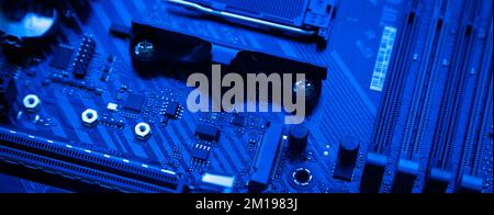 Super performance, circuit électronique de nouvelle génération noir et carte mère puissante pour jeux pour ordinateur Banque D'Images