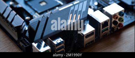 Super performance, circuit électronique de nouvelle génération noir et carte mère puissante pour jeux pour ordinateur Banque D'Images