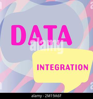 Intégration de données de texte d'écriture manuscrite. Le concept métier implique la combinaison de données résidant dans différentes sources Banque D'Images