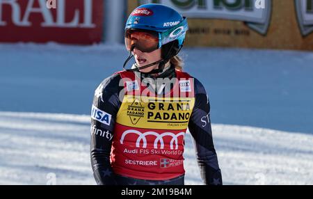 Sestriere, Italie. 11th décembre 2022. SKI - FIS SKI WORLD CUP, Slalom Sestriere féminin, Piemonte, Italie SHIFFRIN Mikaela 2Â° place crédit: Agence de photo indépendante/Alamy Live News Banque D'Images