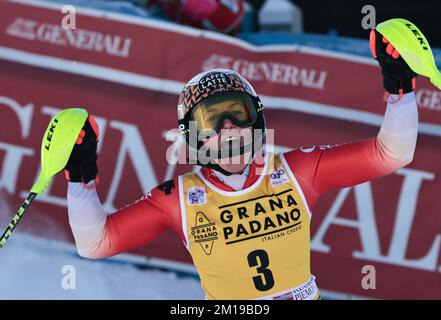 Sestriere, Italie. 11th décembre 2022. SKI - coupe DU MONDE de SKI FIS, Slalom Sestriere féminin, Piemonte, Italie HOLDENER Wendy Winner femmes Slalom Sestriere crédit: Independent photo Agency/Alay Live News Banque D'Images