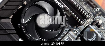 Profitez de performances exceptionnelles avec la carte mère noire Asus TUF Gaming B450M Pro S. Gaming. 27 août 2022 Istanbul Turquie Banque D'Images