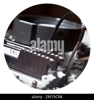 Profitez de performances exceptionnelles avec la carte mère noire Asus TUF Gaming B450M Pro S. Gaming. 27 août 2022 Istanbul Turquie Banque D'Images