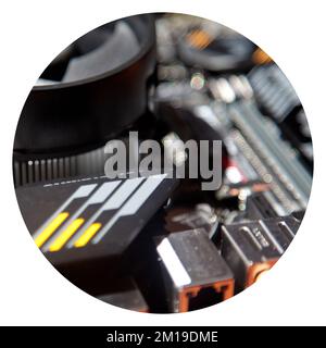 Super performance, circuit électronique de nouvelle génération noir et carte mère puissante pour jeux pour ordinateur Banque D'Images