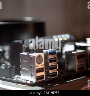 Super performance, circuit électronique de nouvelle génération noir et carte mère puissante pour jeux pour ordinateur Banque D'Images