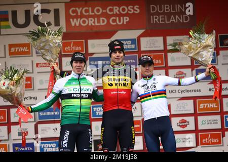 L-R, Deuxième Belge Laurens Sweeck, Vainqueur Belge Wout Van Aert Et ...