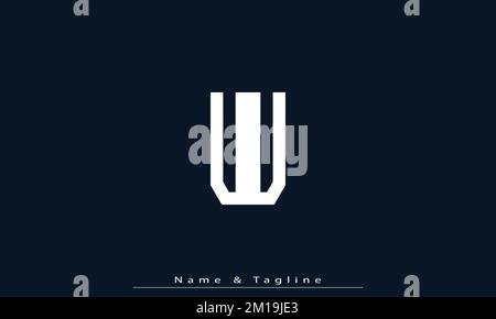 Lettres de l'alphabet initiales Monogram logo UU Illustration de Vecteur