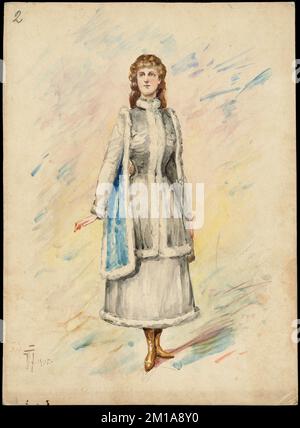 Plaque de conception de costume d'opéra italien non identifié 2 , opéras et opérettes, costumes, collection Allen A. Brown Banque D'Images