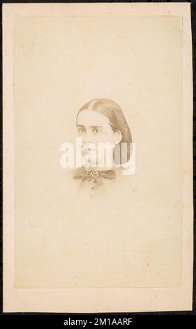 Femme non identifiée , carte de Visite Collection Banque D'Images