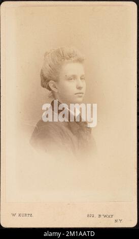 Femme non identifiée , carte de Visite Collection Banque D'Images