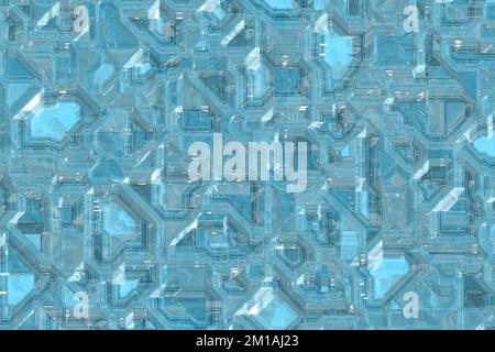 belle lumière bleu optique cristal motif ordinateur graphiques fond de texture illustration Banque D'Images