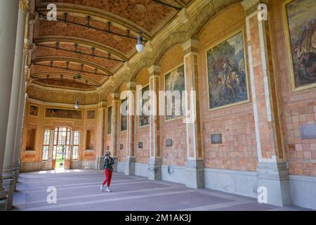 Säulengang, Trinkhalle, Kurpark, Baden-Baden, Bade-Wurtemberg, Allemagne Banque D'Images